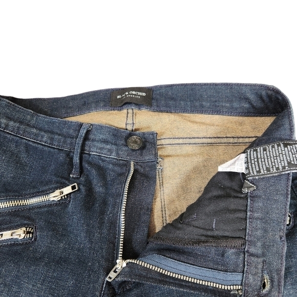 Black orchid Los Angeles mid rise skinny leg blue denim Jean pant - Picture 5 of 12